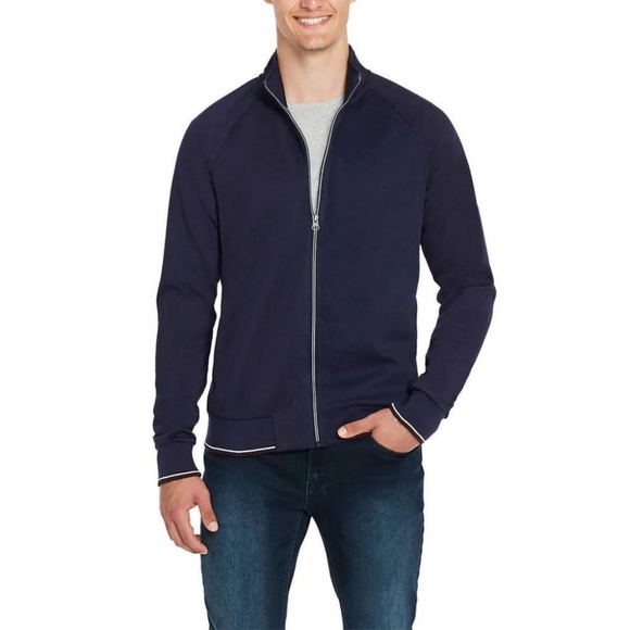 ROBERT GRAHAM men sweat shirt size small navy Blue full zip - Picture 1 of 11